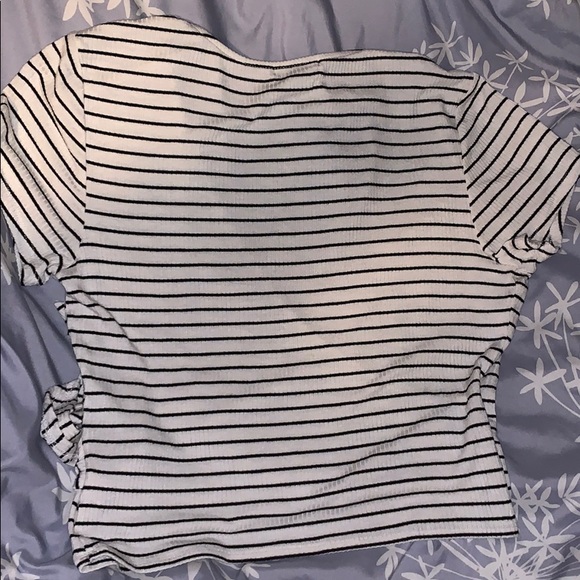 Striped Cross Body Blouse - Picture 2 of 2
